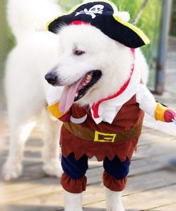 Halloween Dog Costumes Corsair Cosplay Clothes For Small Medium Dogs Cats Funny Dog Dressing Up Pirate Suit Clothing Pet Product