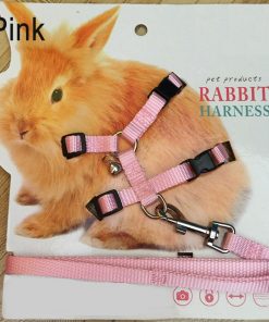 Pet Rabbit Soft Harness Leash Adjustable Bunny Traction Rope for Running Walking WXV Sale