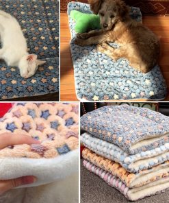 Super Soft Pet Bed Flannel Velvet Plus PP Cotton Dog Cat Cushion Deep Sleep Big Dog Kennel for Puppy Kitten Bed 6Sizes 8 colors