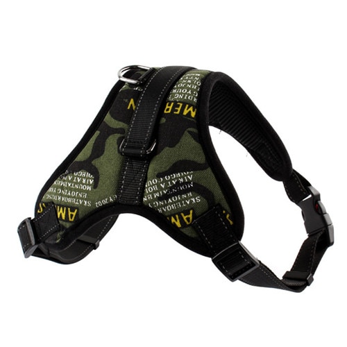 Durable Nylon Dog Harness Reflective Adjustable Big Dog Harness Pet Dog Walk Out Harness Vest Collar For Small Medium Large Dogs