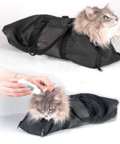 Adjustable Mesh Cat Grooming Bath Bag Cats Washing Bags For Pet Bathing Nail Trimming Injecting Anti Scratch Bite Restraint