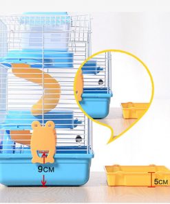 3-storey Pet Hamster Cage Luxury House Portable Mice Home Habitat Decoration